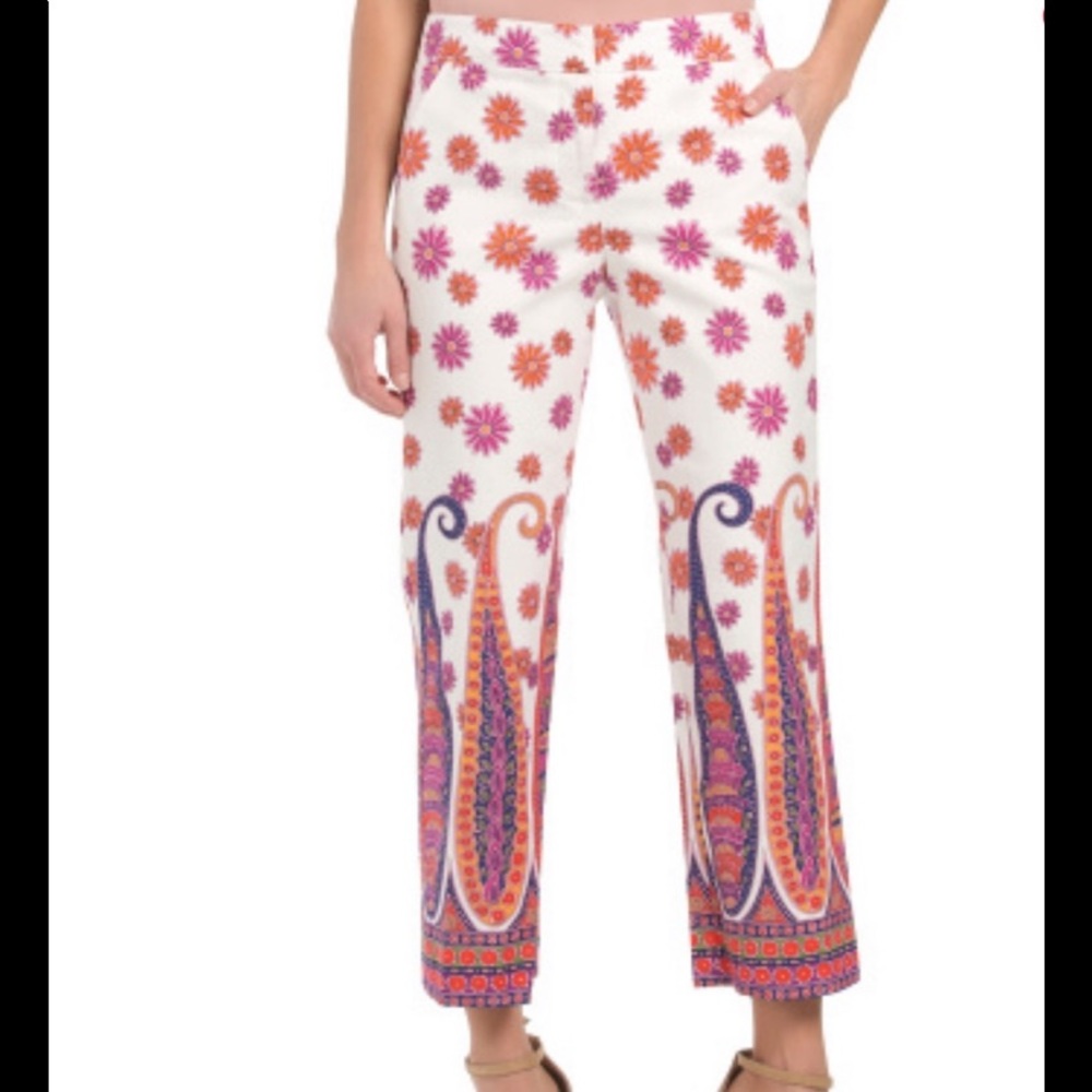 NWT Trina Turk Mercury Paisley Floral Pant Size 10